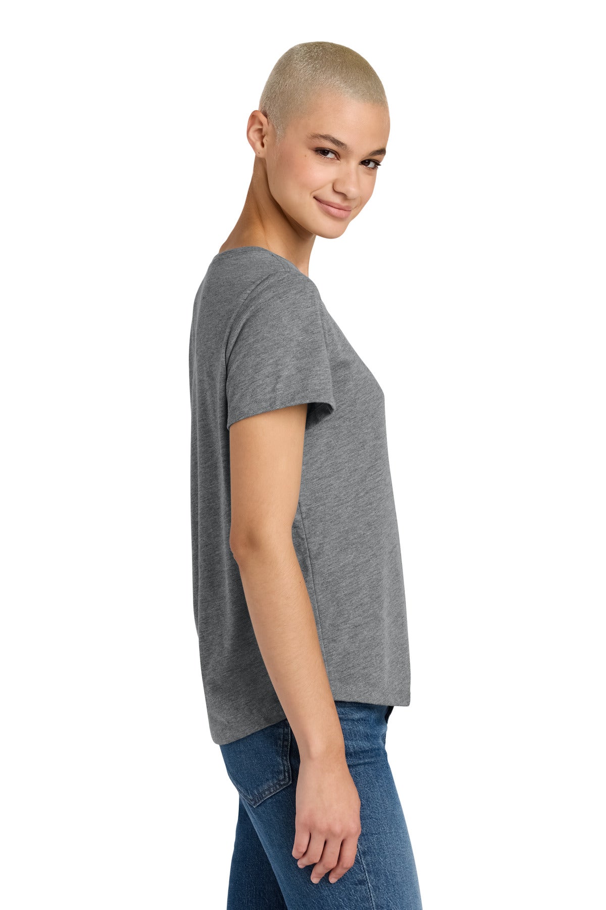 AlumGrey Allmade Women's Relaxed Tri-Blend Scoop Neck Tee AL2015