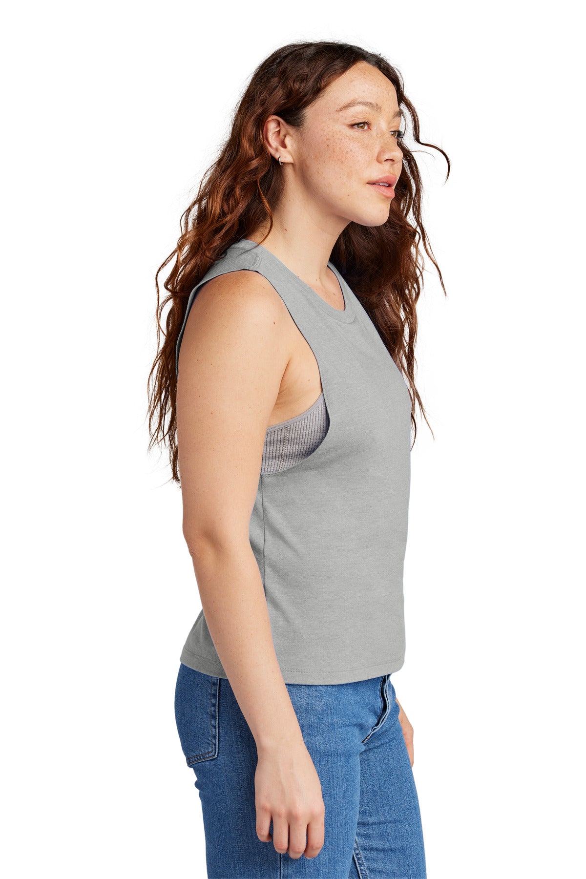 AlumGrey Allmade Women's Tri-Blend Muscle Tank AL2020