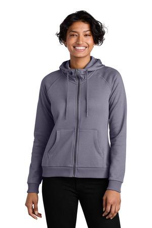 AlumGryHtr Allmade Women's Organic CVC Fleece Full-Zip Hoodie AL5003