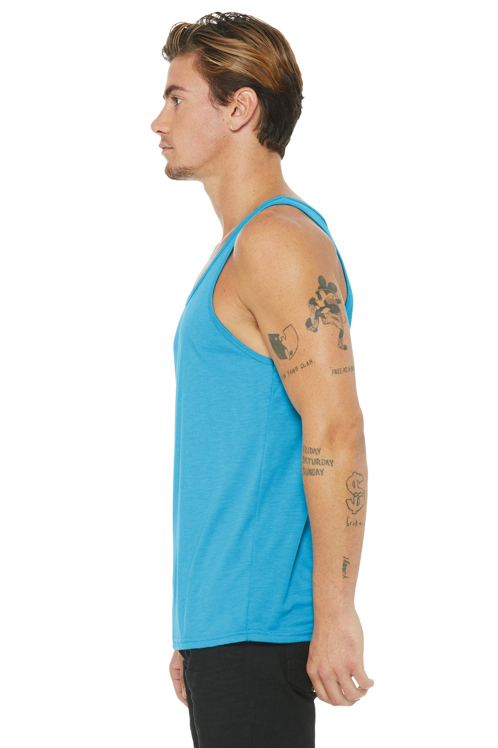 Aqua TB BELLA+CANVAS Unisex Jersey Tank. BC3480