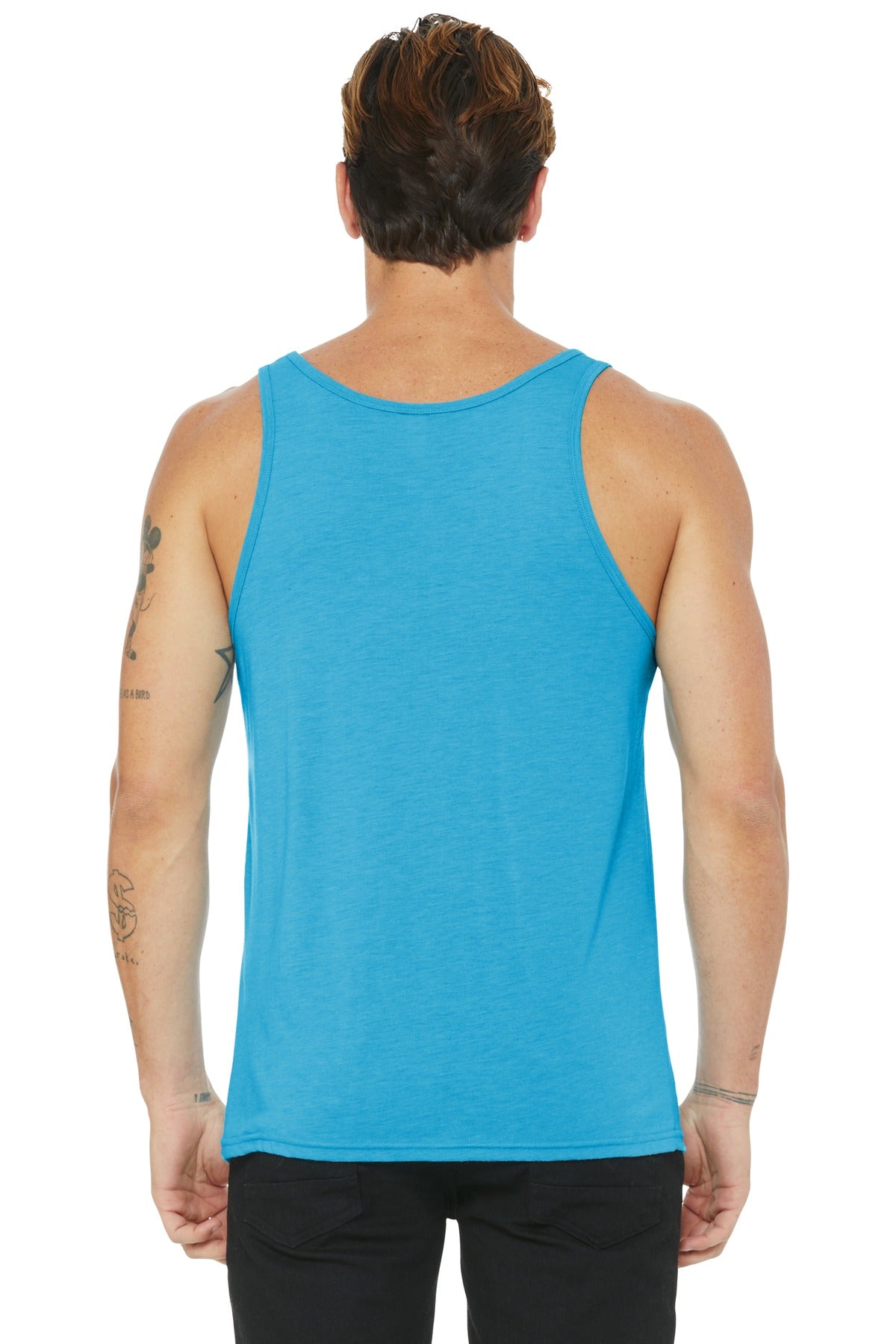 Aqua TB BELLA+CANVAS Unisex Jersey Tank. BC3480