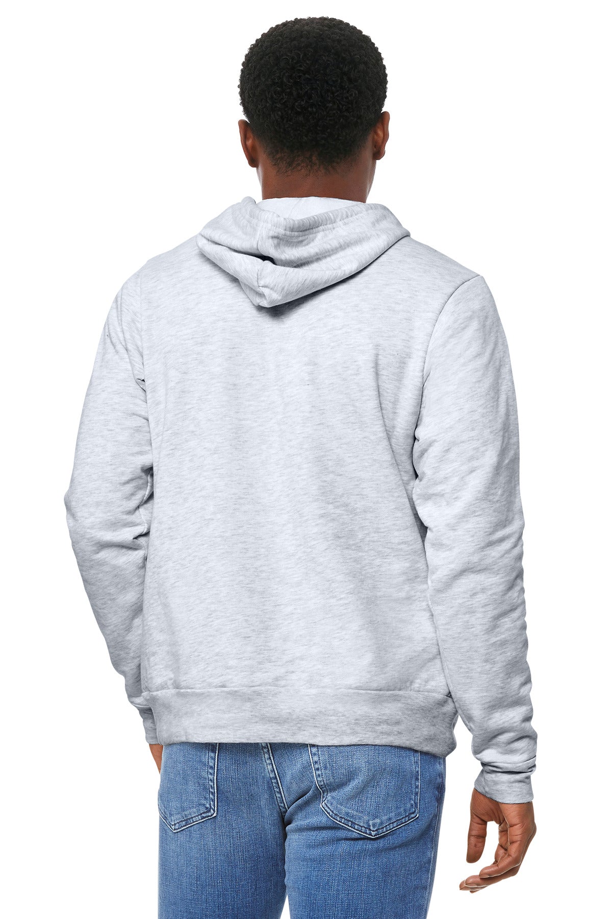 Ash BELLA+CANVAS Unisex Sponge Fleece Pullover Hoodie. BC3719