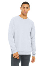 Ash BELLA+CANVAS Unisex Sponge Fleece Raglan Sweatshirt. BC3901