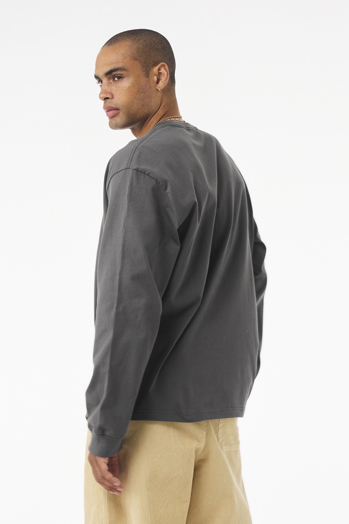 Asphalt BELLA+CANVAS Unisex 7.5-Ounce Heavyweight Long Sleeve Tee BC4651