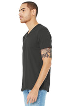 Asphalt BELLA+CANVAS Unisex Jersey Short Sleeve V-Neck Tee. BC3005