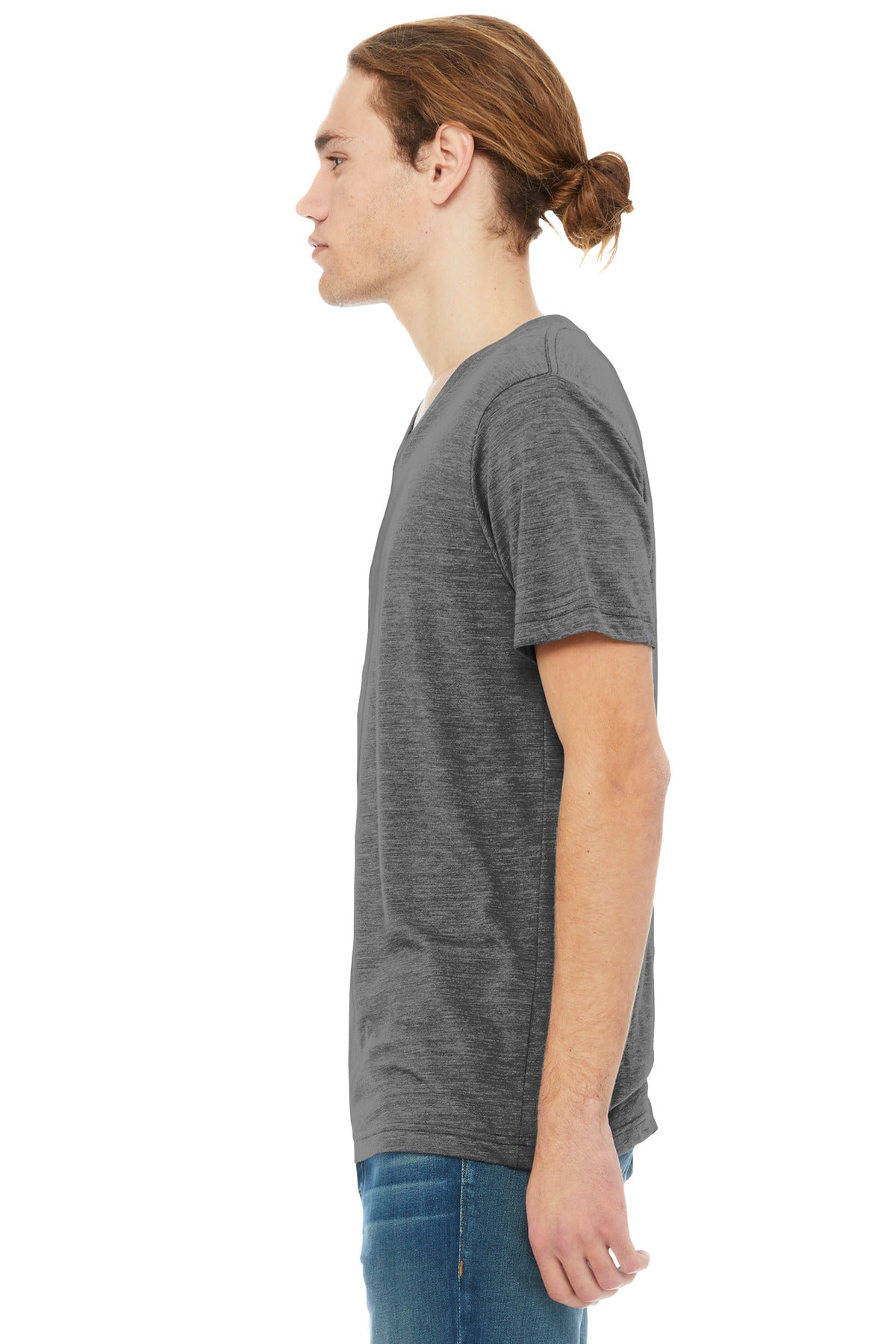 AsphltSlub BELLA+CANVAS Unisex Textured Jersey V-Neck Tee BC3655