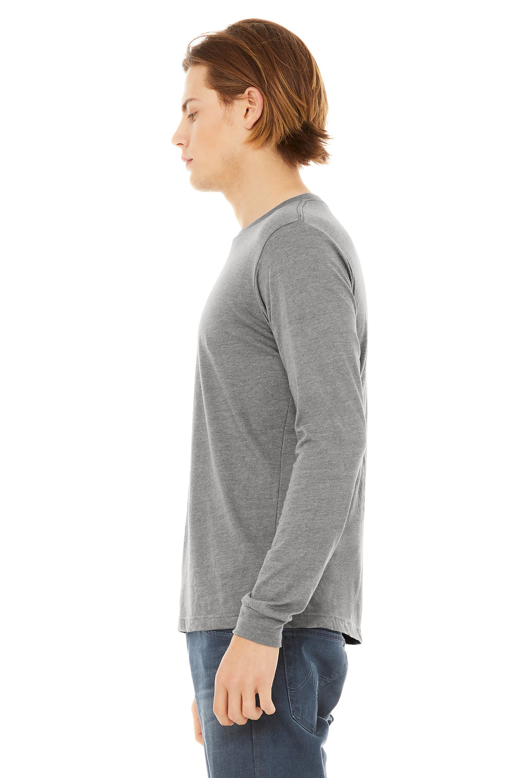 AthlGreyTB BELLA+CANVAS Unisex Triblend Long Sleeve Tee BC3513