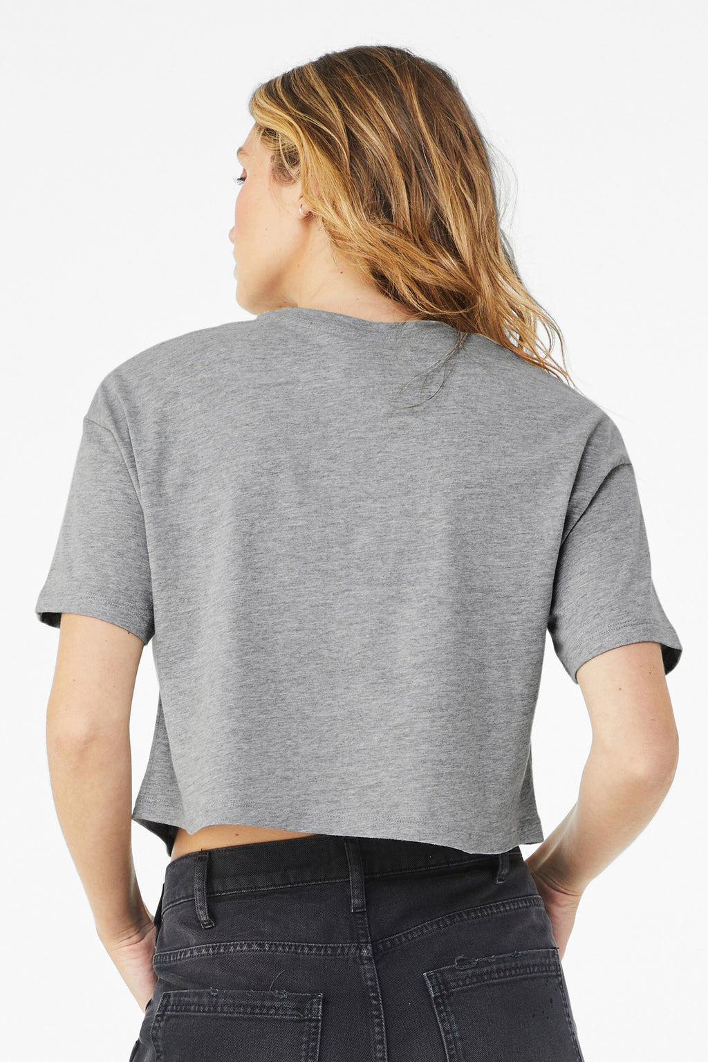 AthlHthr BELLA+CANVAS Women's Jersey Crop Tee BC6482