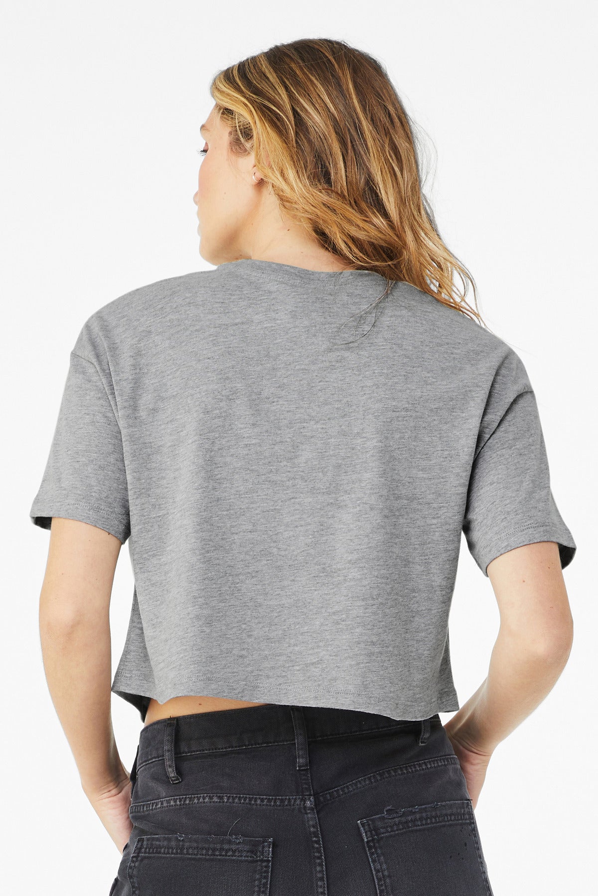 AthlHthr BELLA+CANVAS Women's Jersey Crop Tee BC6482