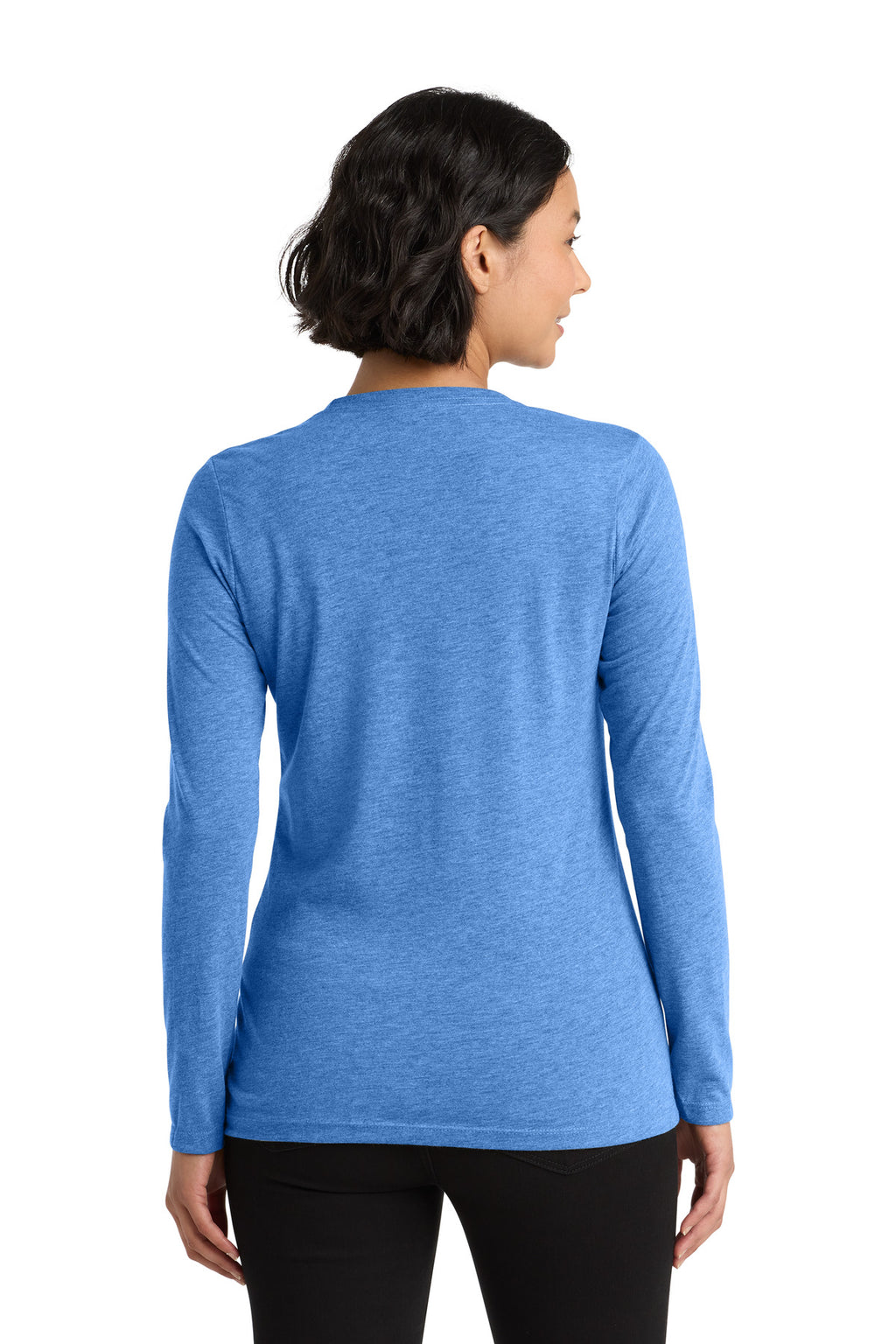 Azure Blue Allmade Women's Tri-Blend Long Sleeve Tee AL6008