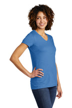 Azure Blue Allmade Women's Tri-Blend V-Neck Tee AL2018