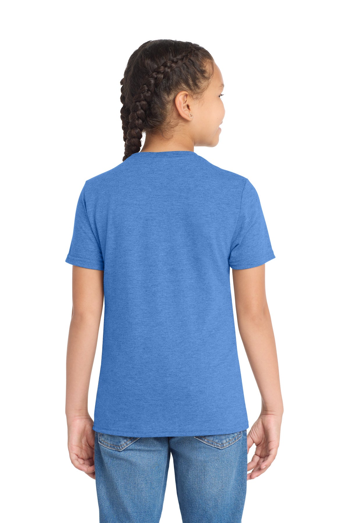 Azure Blue Allmade Youth Tri-Blend Tee AL207