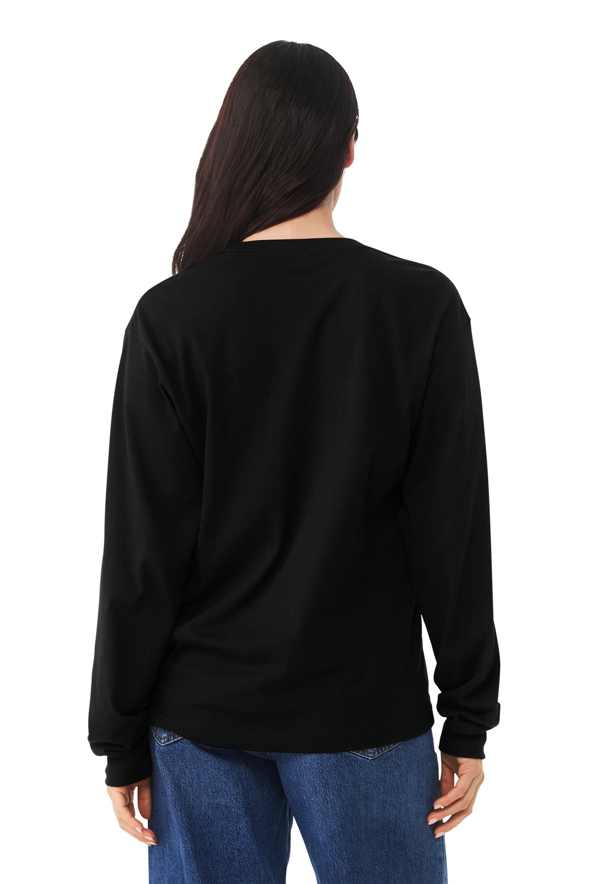 Black BELLA+CANVAS Unisex 6-Ounce Heavyweight Long Sleeve Tee BC3511