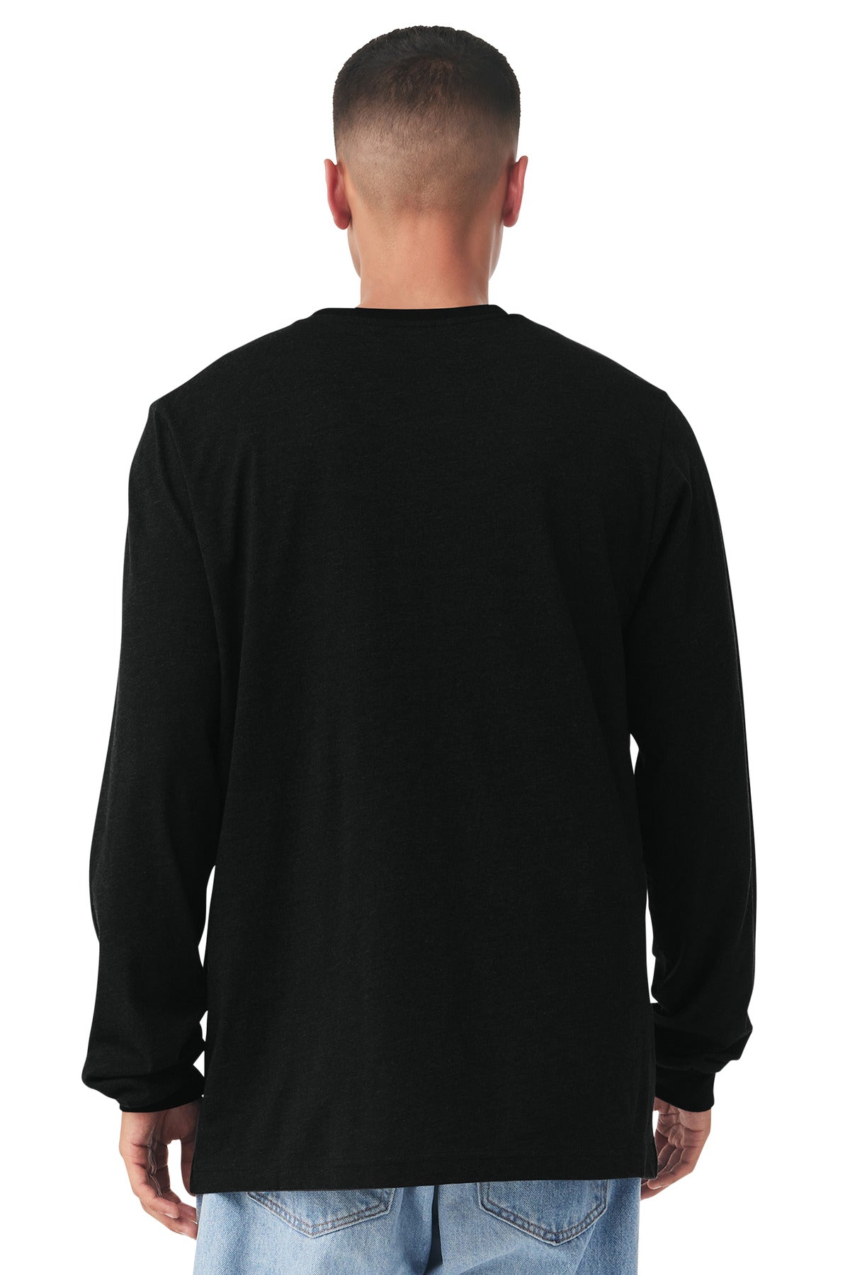 Black BELLA+CANVAS Unisex Jersey Long Sleeve Tee. BC3501