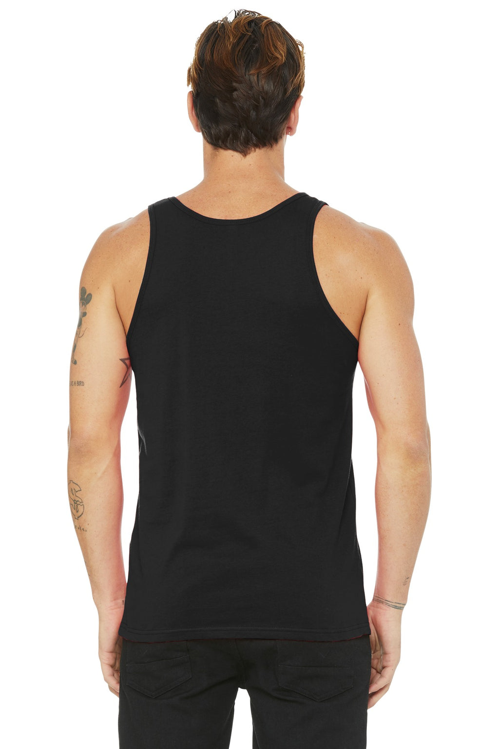 Black BELLA+CANVAS Unisex Jersey Tank. BC3480