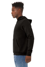 Black BELLA+CANVAS Unisex Sponge Fleece Pullover Hoodie. BC3719
