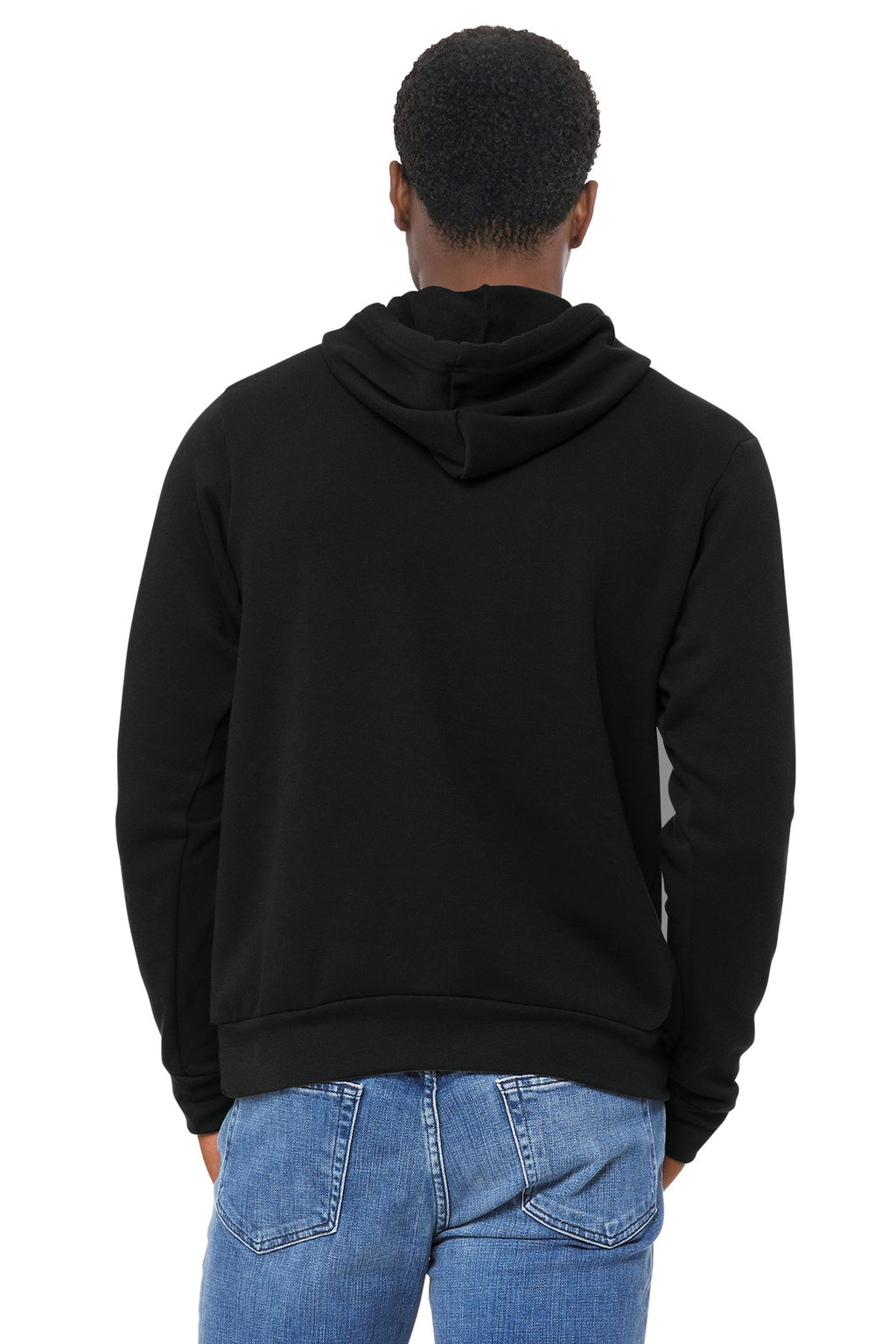 Black BELLA+CANVAS Unisex Sponge Fleece Pullover Hoodie. BC3719