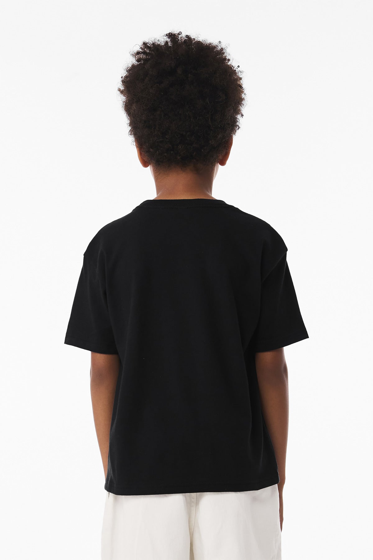 Black BELLA+CANVAS Youth 6-Ounce Heavyweight Tee BC3010Y