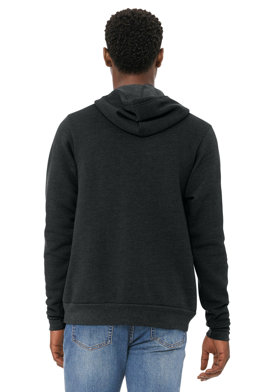 Black Ht BELLA+CANVAS Unisex Sponge Fleece Pullover Hoodie. BC3719