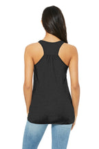 Black Ht BELLA+CANVAS Women's Flowy Racerback Tank. BC8800
