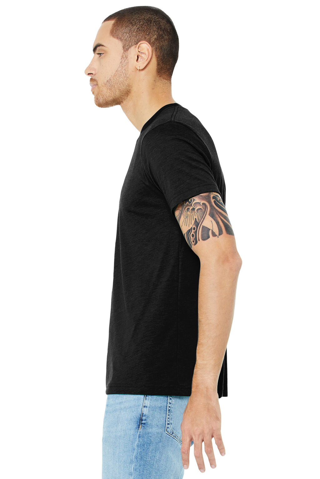 Black Ht TB BELLA+CANVAS Unisex Triblend Short Sleeve Tee. BC3413