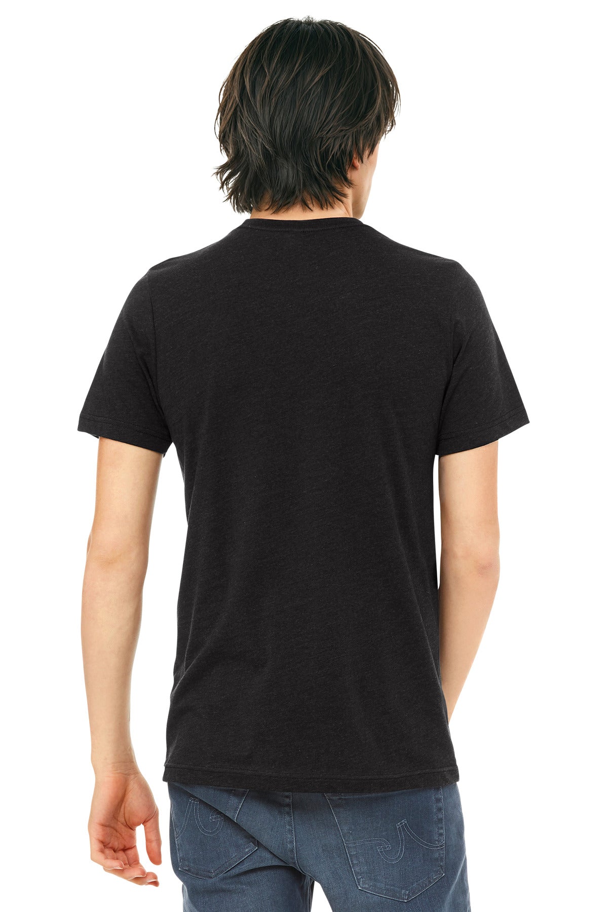 Black Ht TB BELLA+CANVAS Unisex Triblend Short Sleeve Tee. BC3413