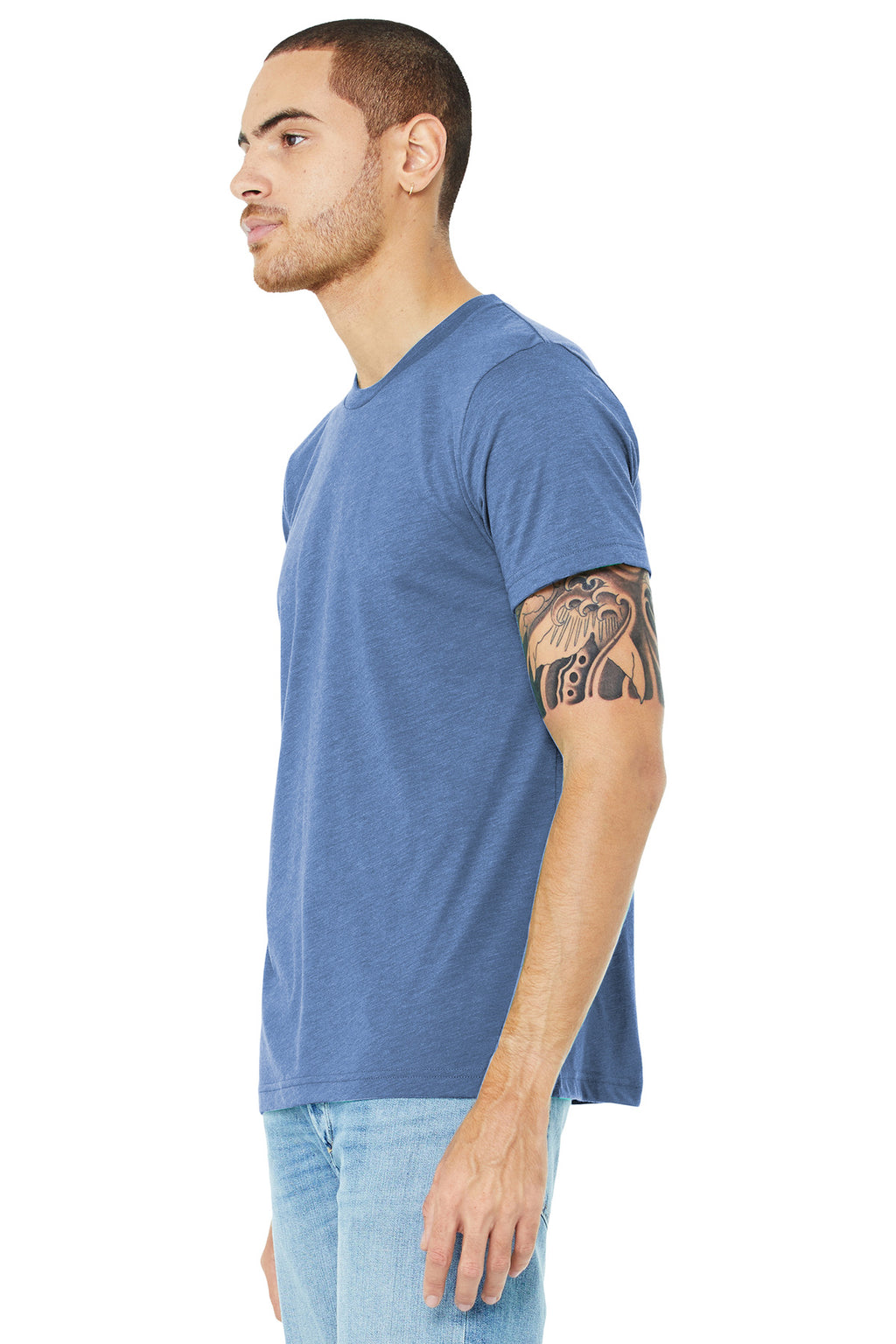 Blue TB BELLA+CANVAS Unisex Triblend Short Sleeve Tee. BC3413