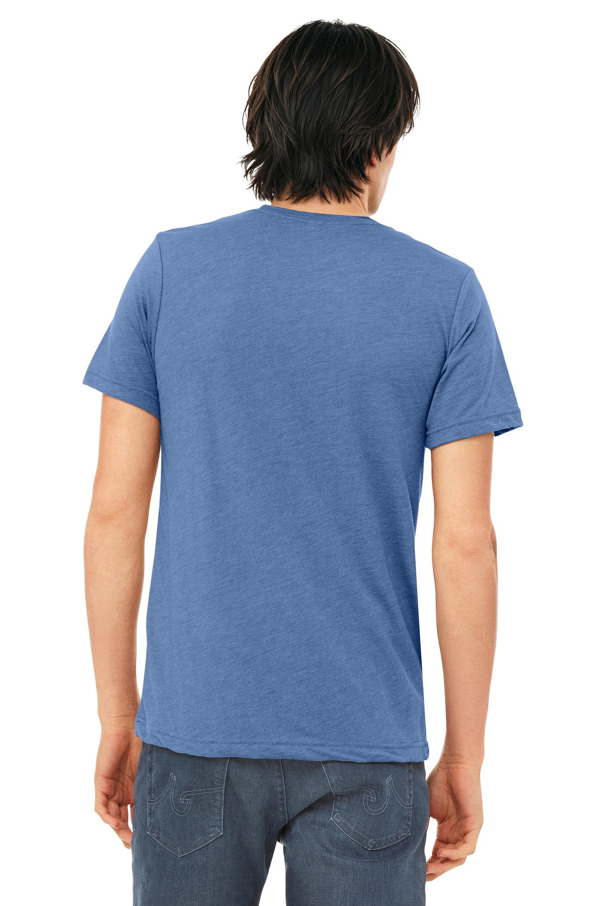 Blue TB BELLA+CANVAS Unisex Triblend Short Sleeve Tee. BC3413