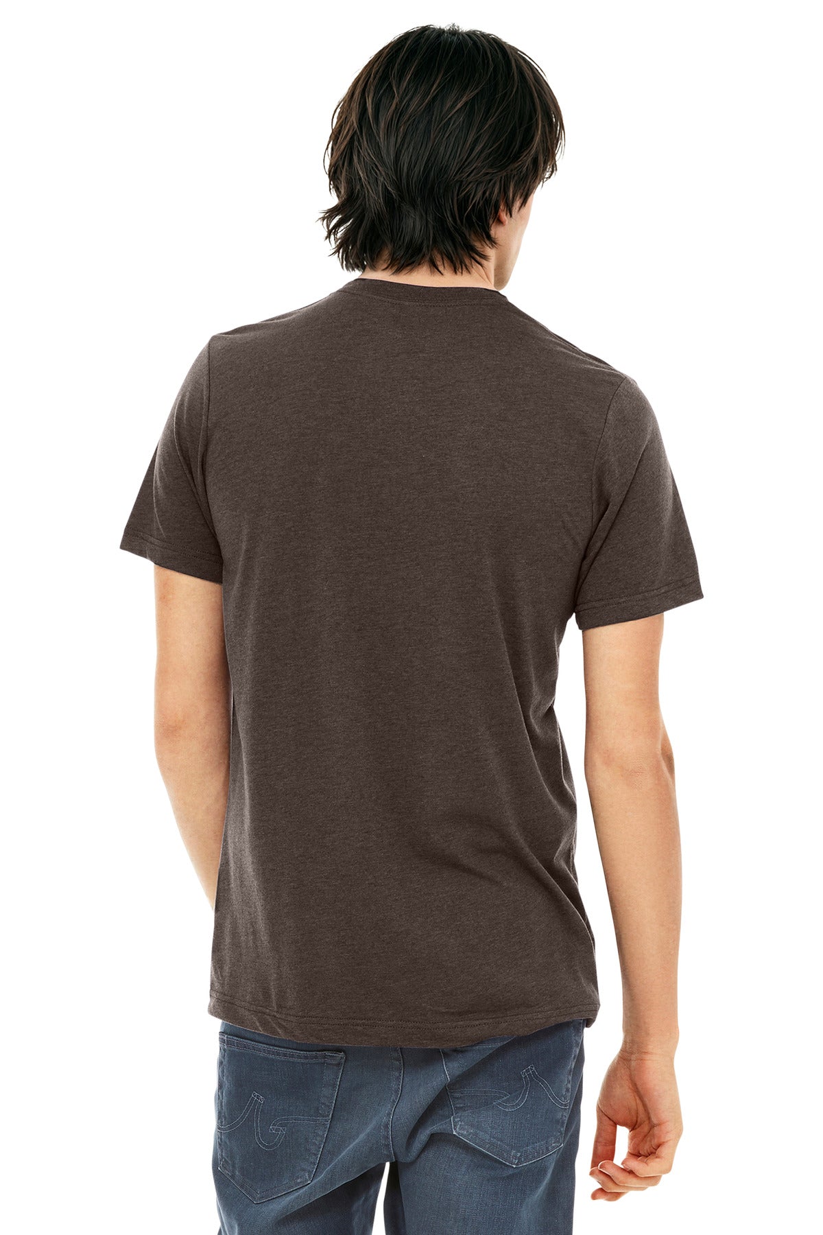 Brown TB BELLA+CANVAS Unisex Triblend Short Sleeve Tee. BC3413