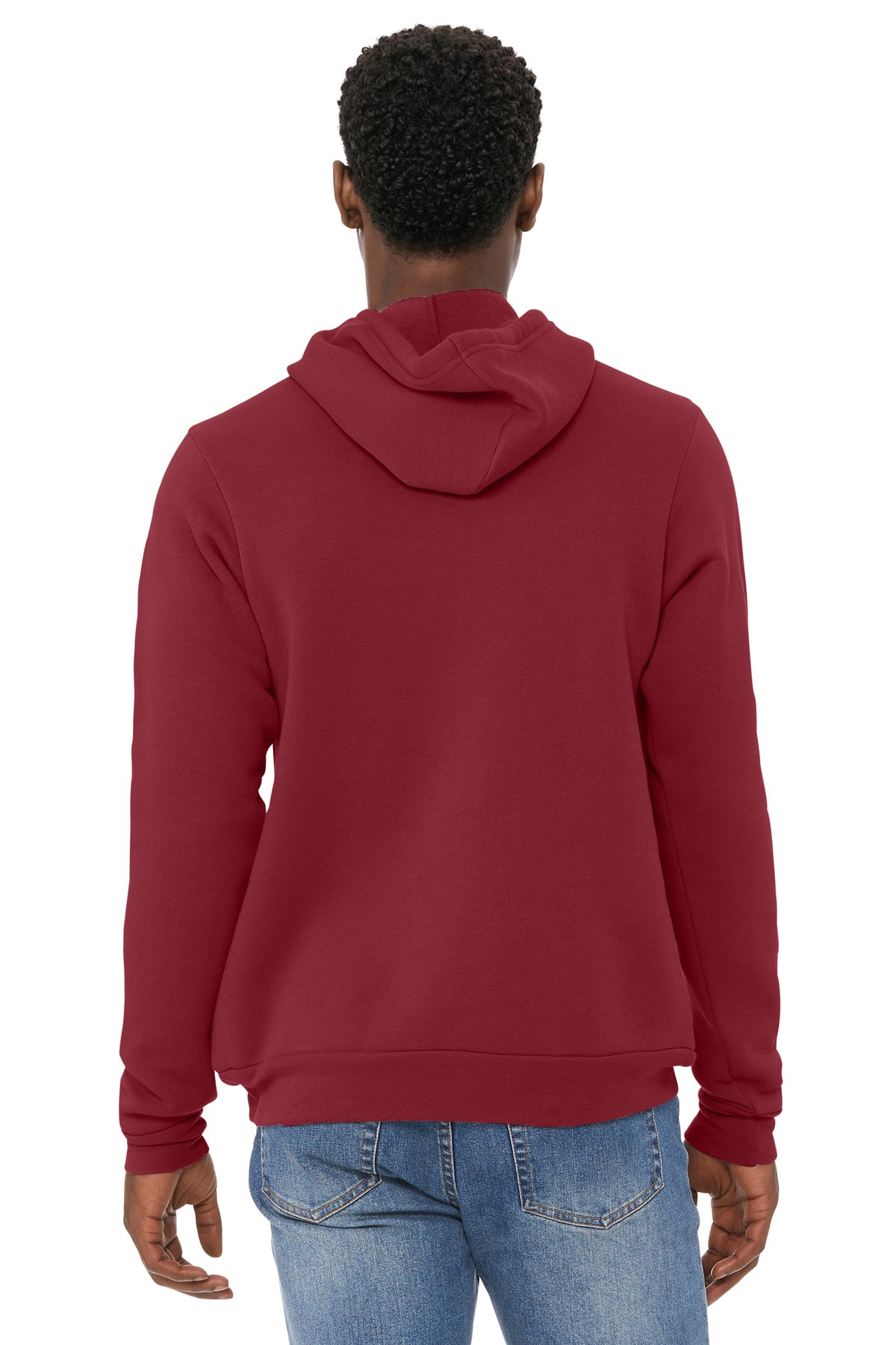 Cardinal BELLA+CANVAS Unisex Sponge Fleece Pullover Hoodie. BC3719