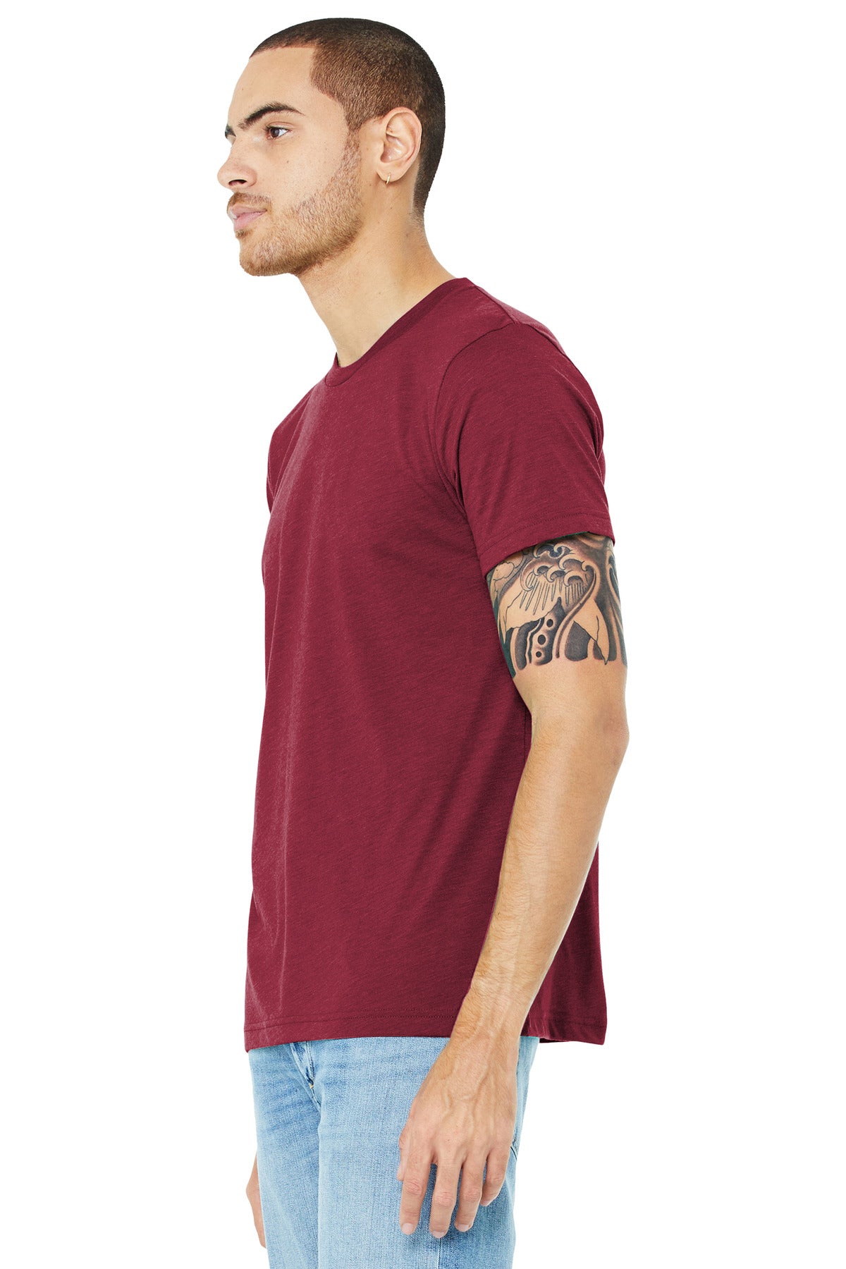 Cardinal TB BELLA+CANVAS Unisex Triblend Short Sleeve Tee. BC3413