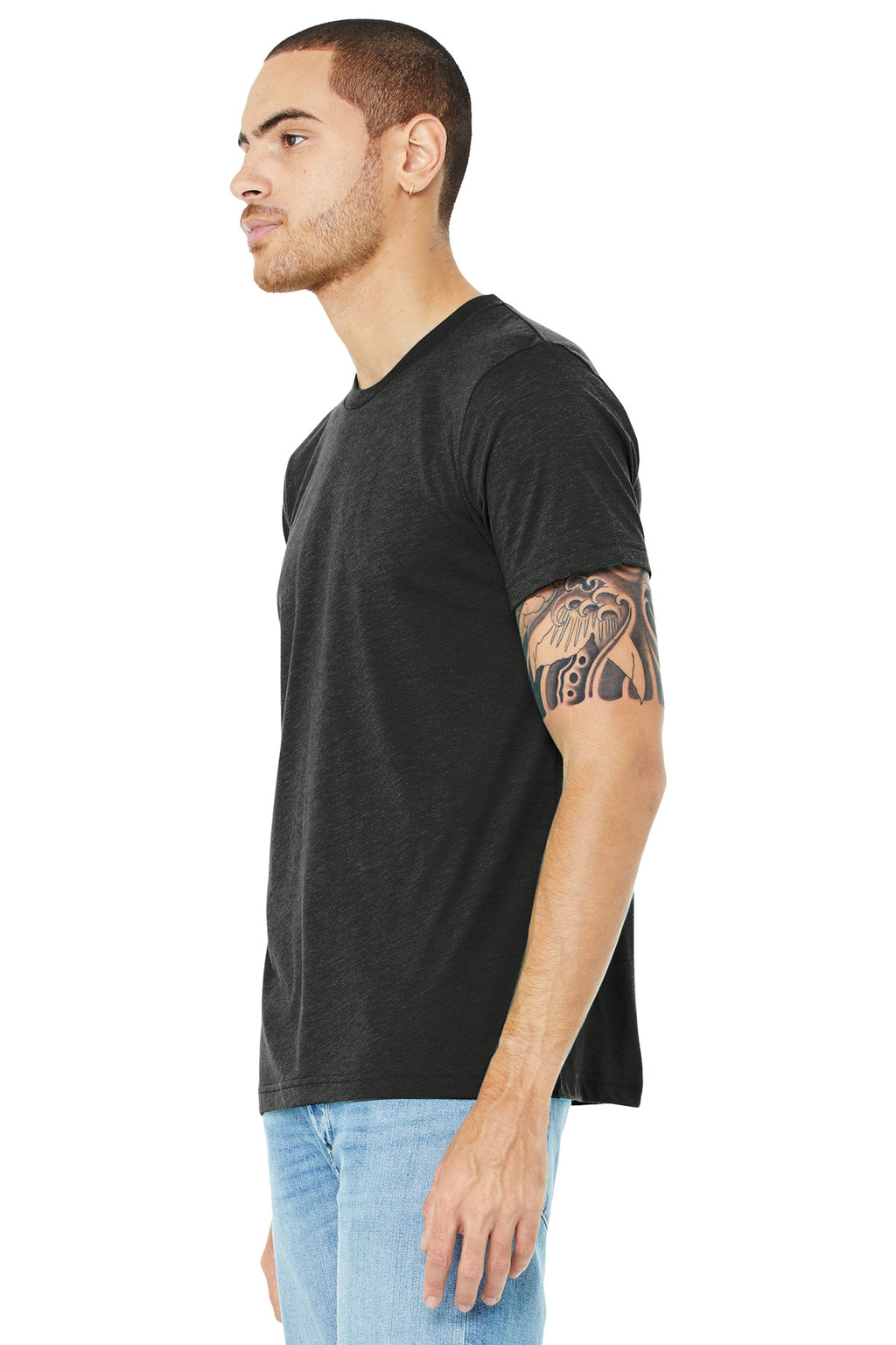 Char-Blk TB BELLA+CANVAS Unisex Triblend Short Sleeve Tee. BC3413