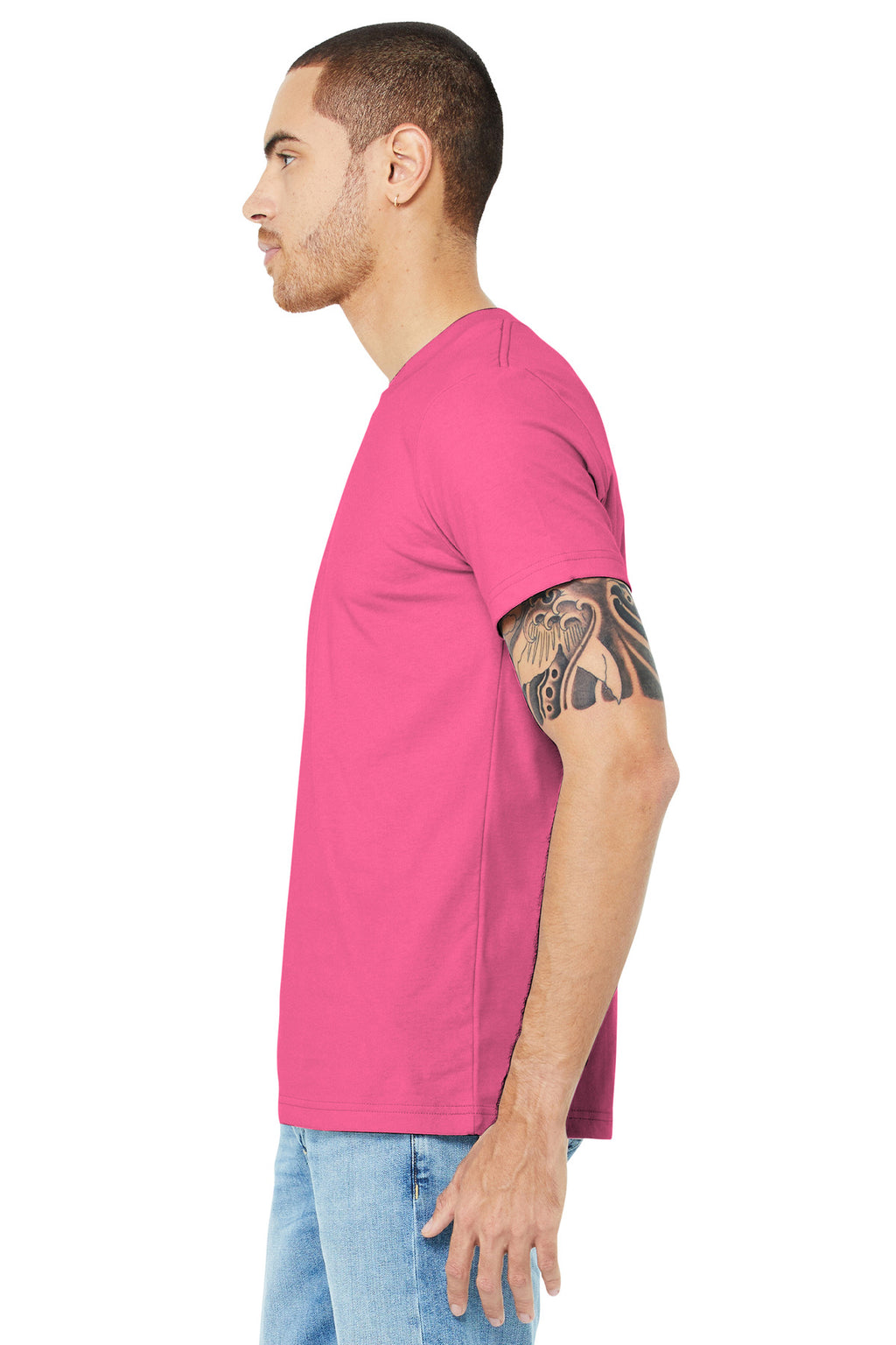 Charity Pink BELLA+CANVAS Unisex Jersey Short Sleeve Tee. BC3001