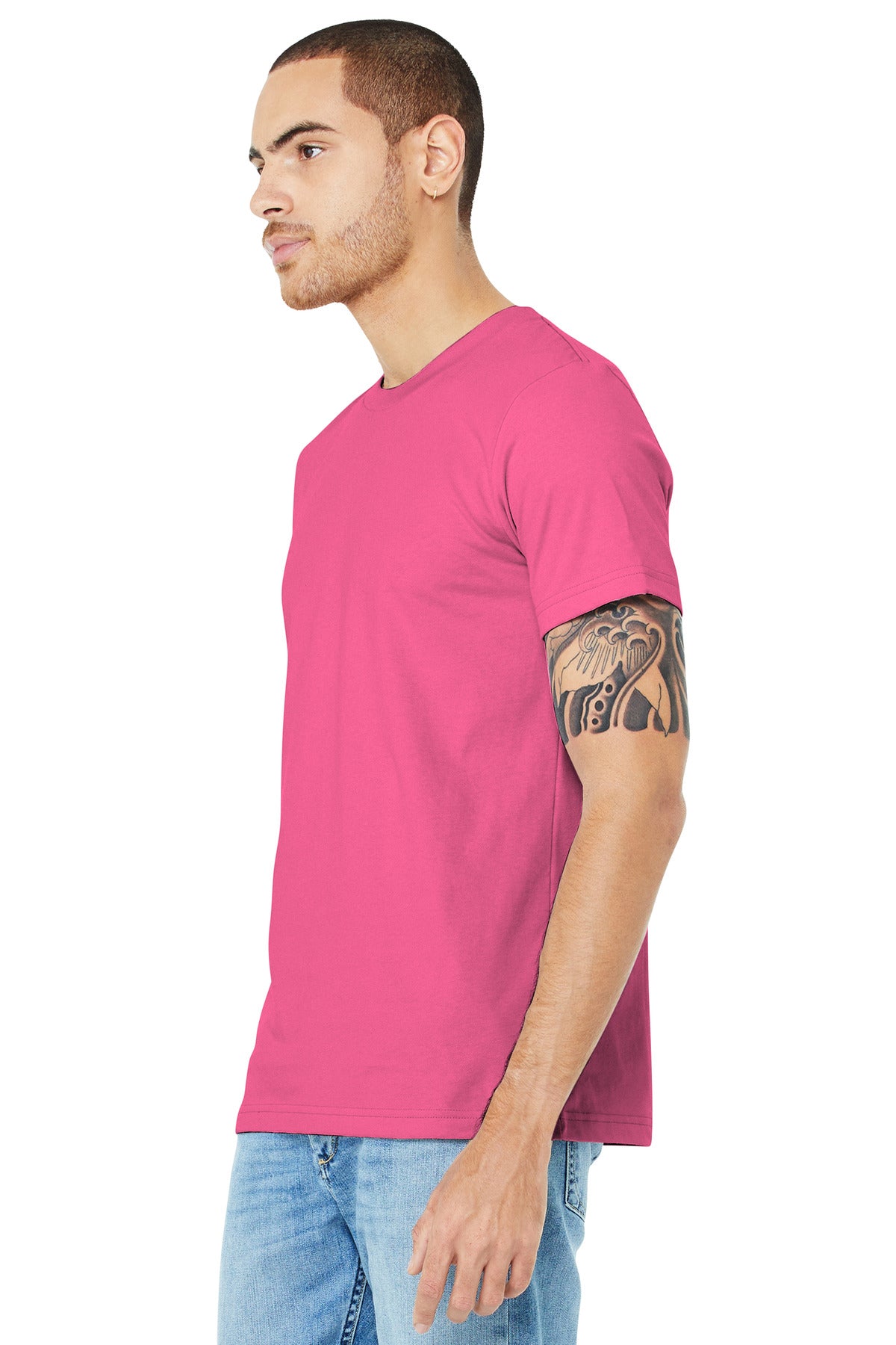 Charity Pink BELLA+CANVAS Unisex Jersey Short Sleeve Tee. BC3001