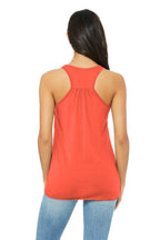 Coral BELLA+CANVAS Women's Flowy Racerback Tank. BC8800