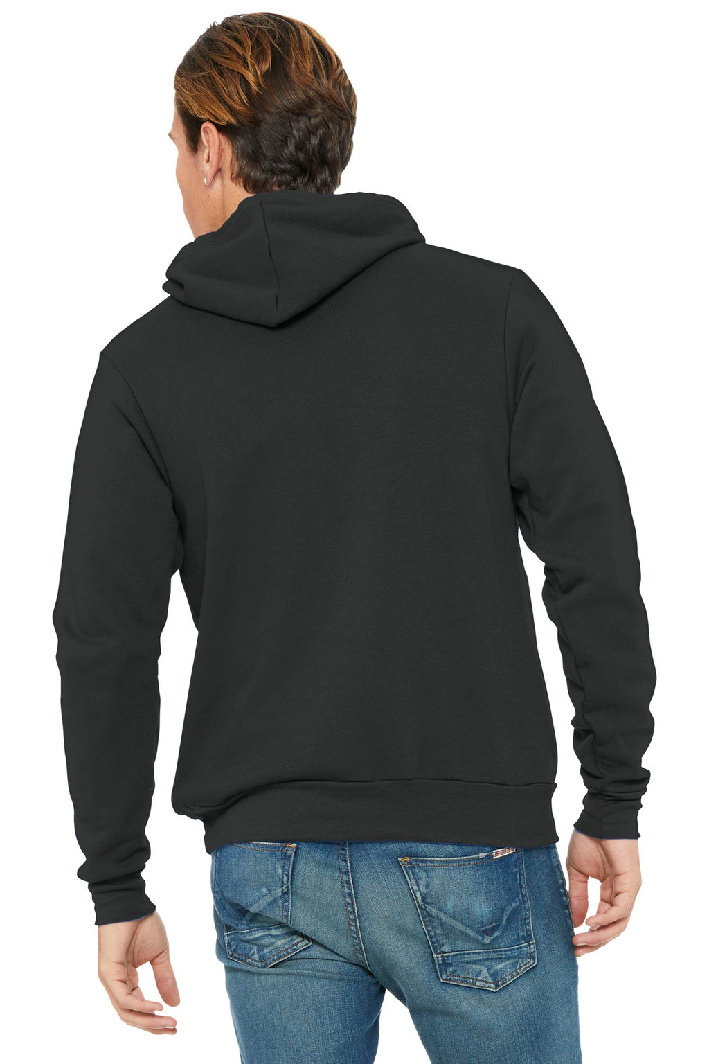 Dark Grey BELLA+CANVAS Unisex Sponge Fleece Pullover Hoodie. BC3719