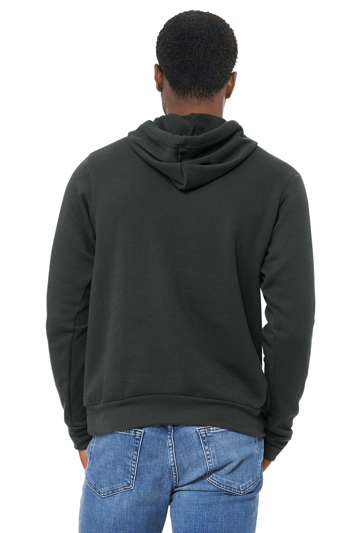 Dark Grey BELLA+CANVAS Unisex Sponge Fleece Pullover Hoodie. BC3719