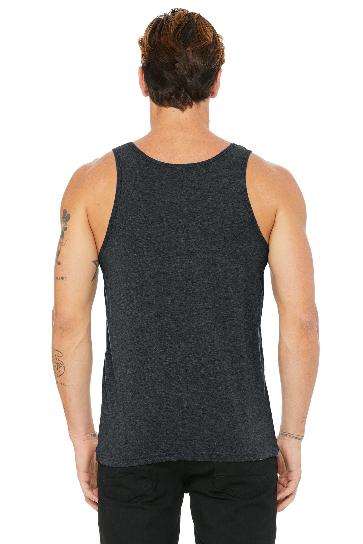 Dark Grey Ht BELLA+CANVAS Unisex Jersey Tank. BC3480