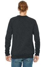 Dark Grey Ht BELLA+CANVAS Unisex Sponge Fleece Raglan Sweatshirt. BC3901