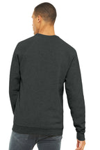Dark Grey Ht BELLA+CANVAS Unisex Sponge Fleece Raglan Sweatshirt. BC3901