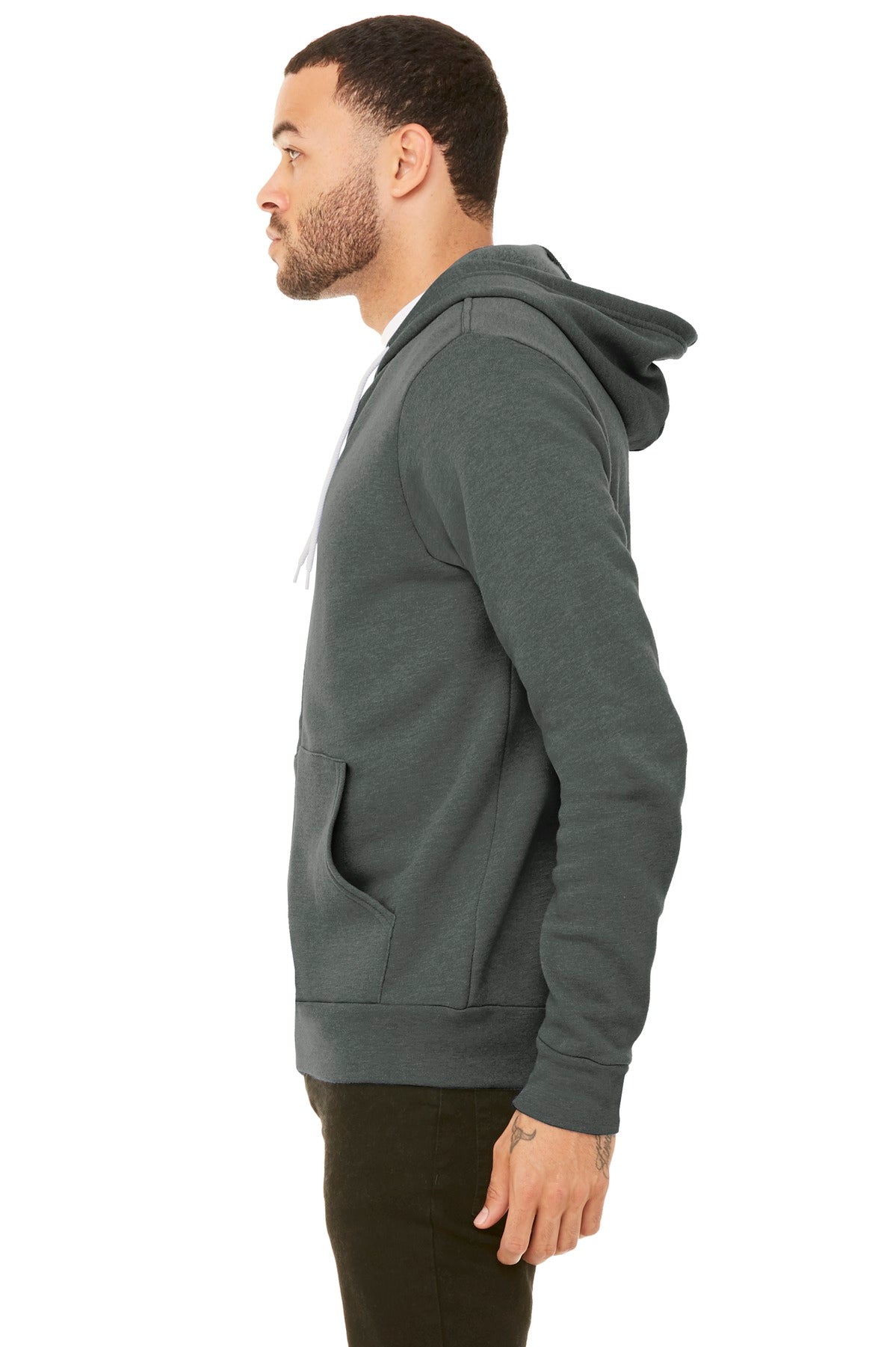 Deep Ht BELLA+CANVAS Unisex Sponge Fleece Pullover Hoodie. BC3719