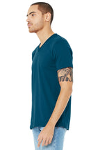 Deep Teal BELLA+CANVAS Unisex Jersey Short Sleeve V-Neck Tee. BC3005