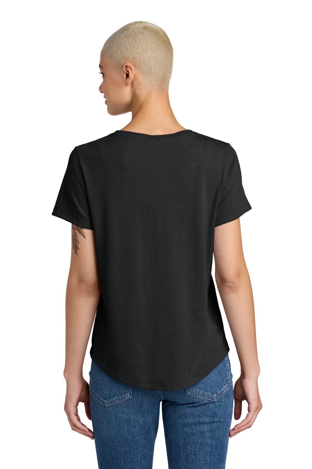 DeepBlack Allmade Women's Relaxed Tri-Blend Scoop Neck Tee AL2015