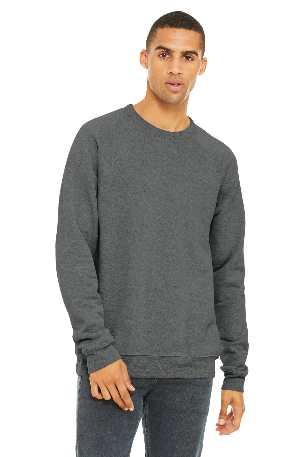 DpHeather BELLA+CANVAS Unisex Sponge Fleece Raglan Sweatshirt. BC3901