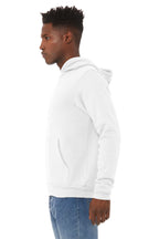 DTG White BELLA+CANVAS Unisex Sponge Fleece Pullover Hoodie. BC3719