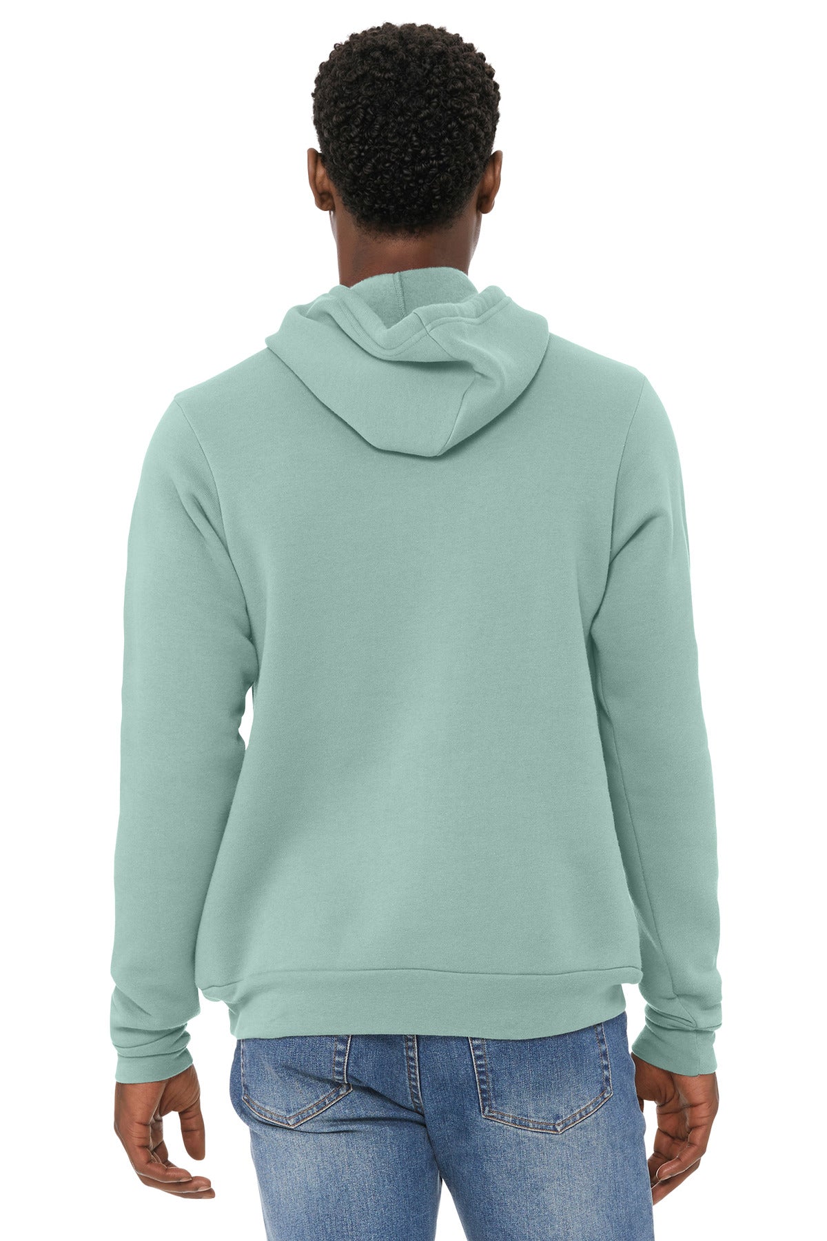 DustyBlue BELLA+CANVAS Unisex Sponge Fleece Pullover Hoodie. BC3719