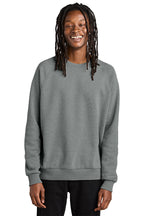 Front View of AlumGryHtr Allmade Unisex Organic CVC Fleece Crewneck Sweatshirt AL5004
