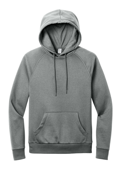 Front View of AlumGryHtr Allmade Unisex Organic CVC Fleece Pullover Hoodie AL5000