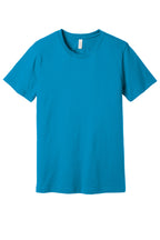 Front View of Aqua BELLA+CANVAS Unisex Jersey Short Sleeve Tee. BC3001