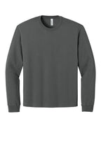Front View of Asphalt BELLA+CANVAS Unisex 7.5-Ounce Heavyweight Long Sleeve Tee BC4651